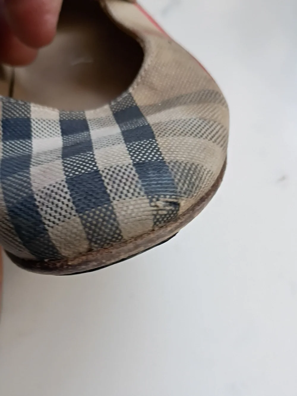 Burberry Kids Beige Plaid Mary Jane Shoes